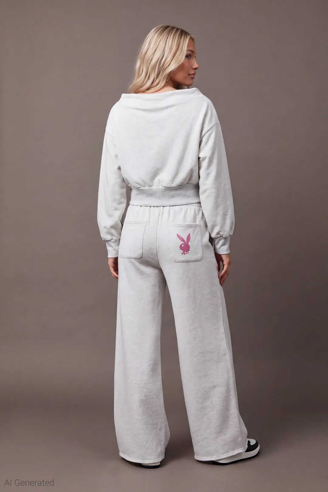 Playboy Fleece Ultra Wide Leg Sweatpant