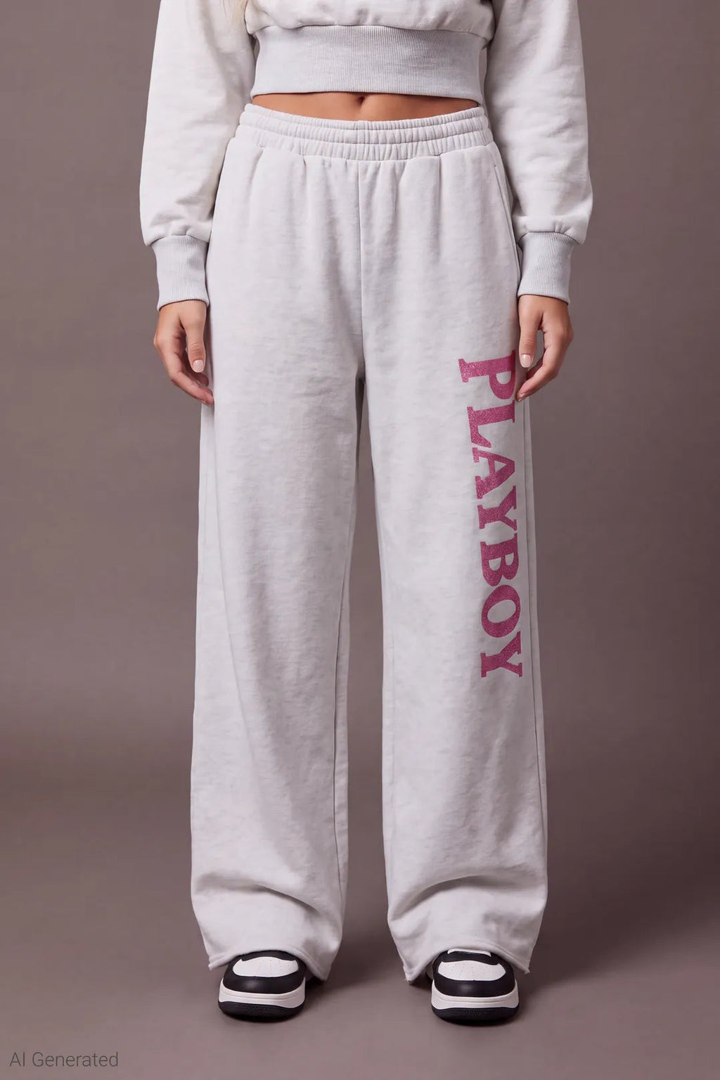 Playboy Fleece Ultra Wide Leg Sweatpant