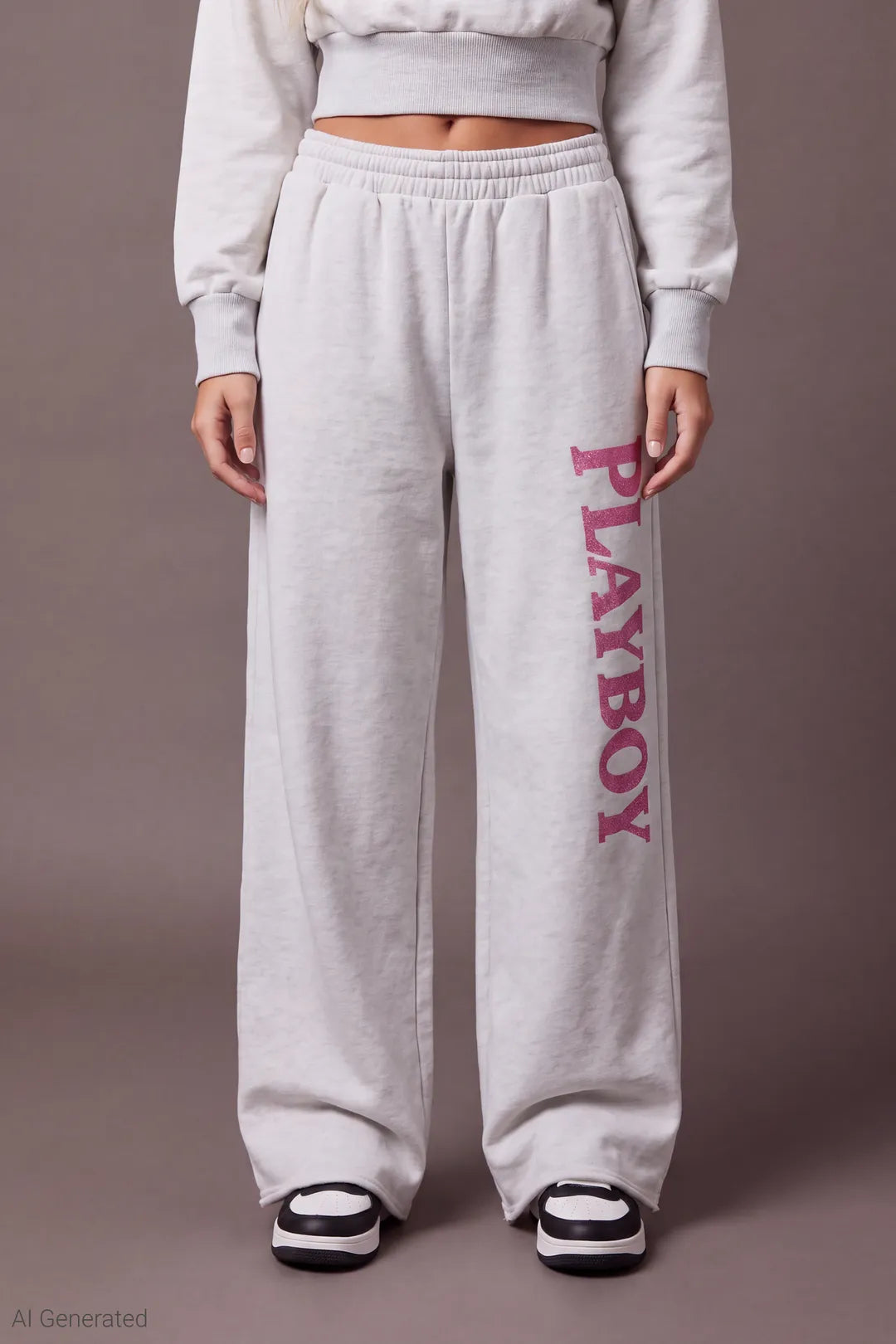 Playboy Fleece Ultra Wide Leg Sweatpant