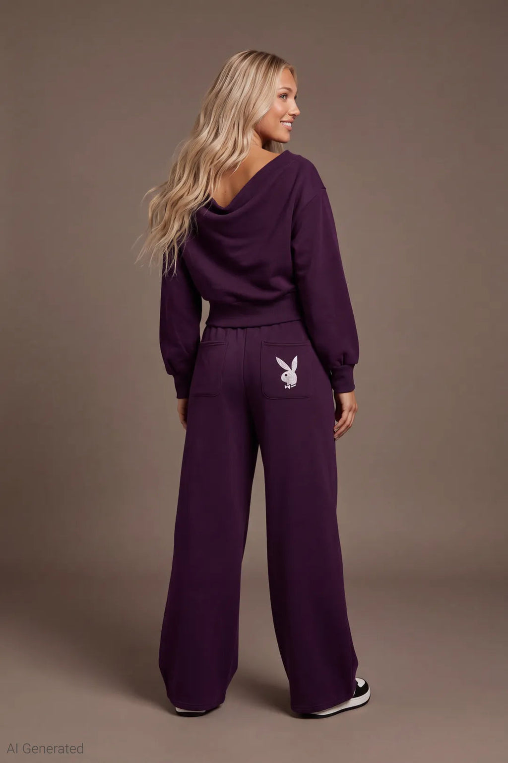 Playboy Fleece Ultra Wide Leg Sweatpant