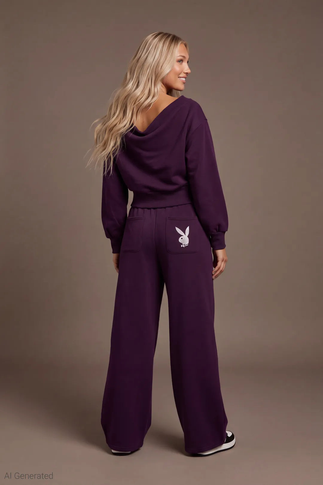 Playboy Fleece Ultra Wide Leg Sweatpant