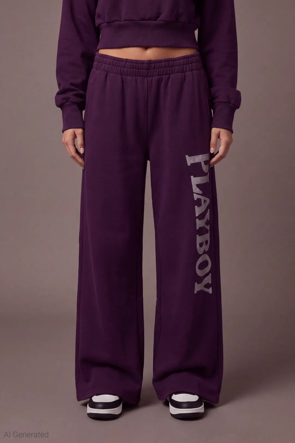 Playboy Fleece Ultra Wide Leg Sweatpant