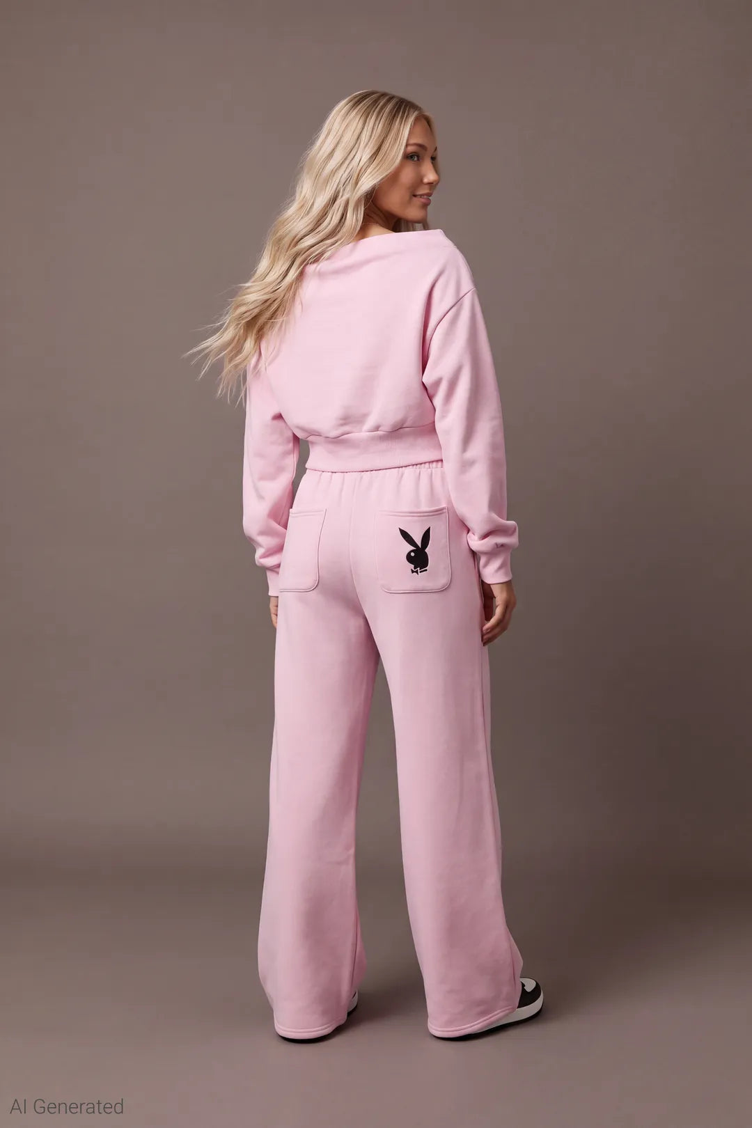 Playboy Fleece Ultra Wide Leg Sweatpant