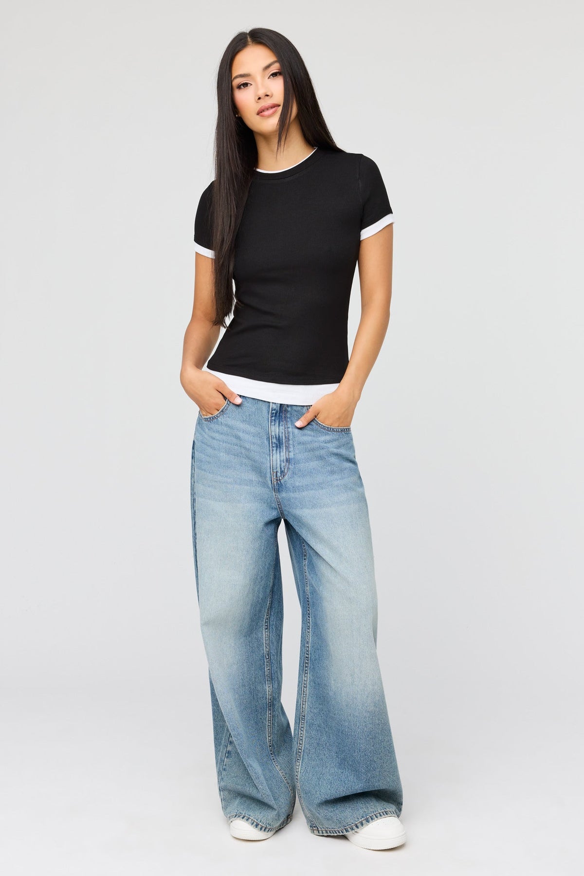 Layered Ribbed T-Shirt