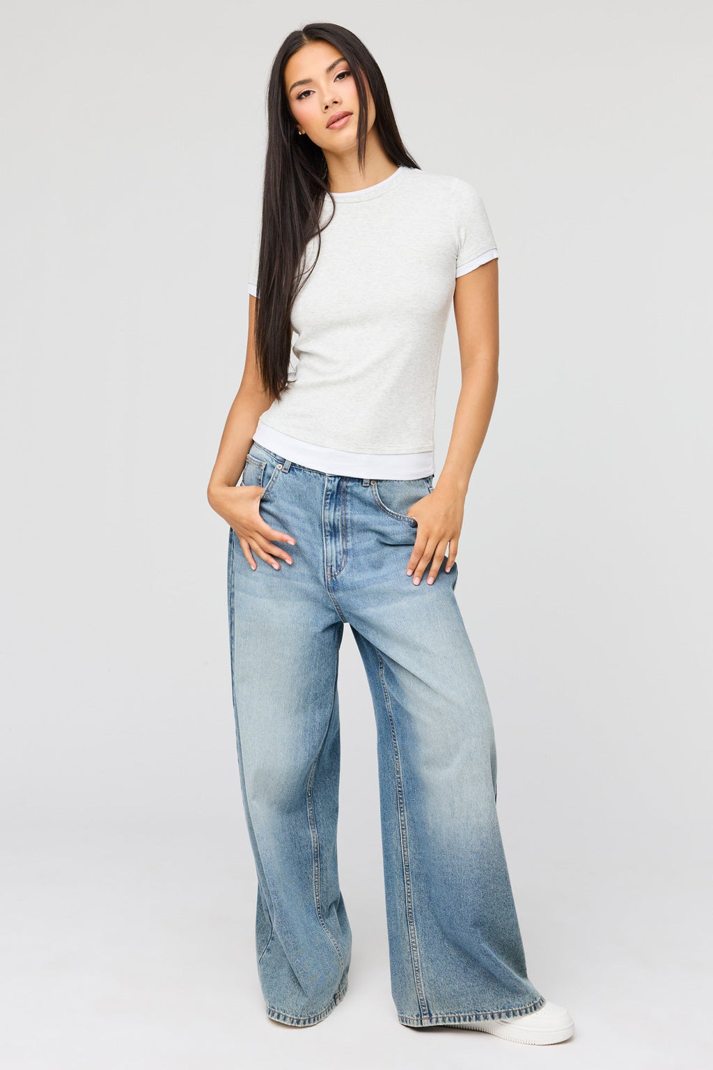 Layered Ribbed T-Shirt