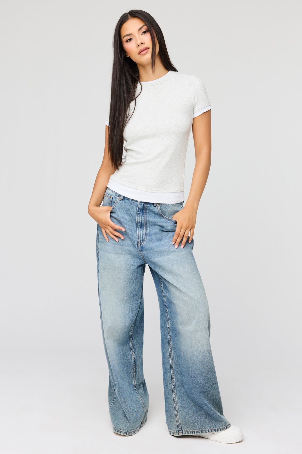 Layered Ribbed T-Shirt