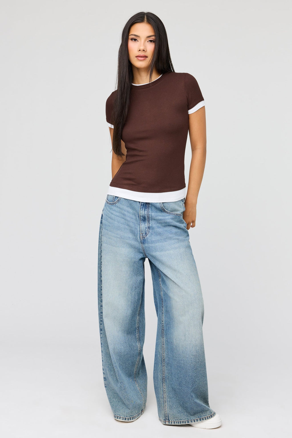 Layered Ribbed T-Shirt