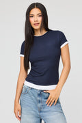 Layered Ribbed T-Shirt