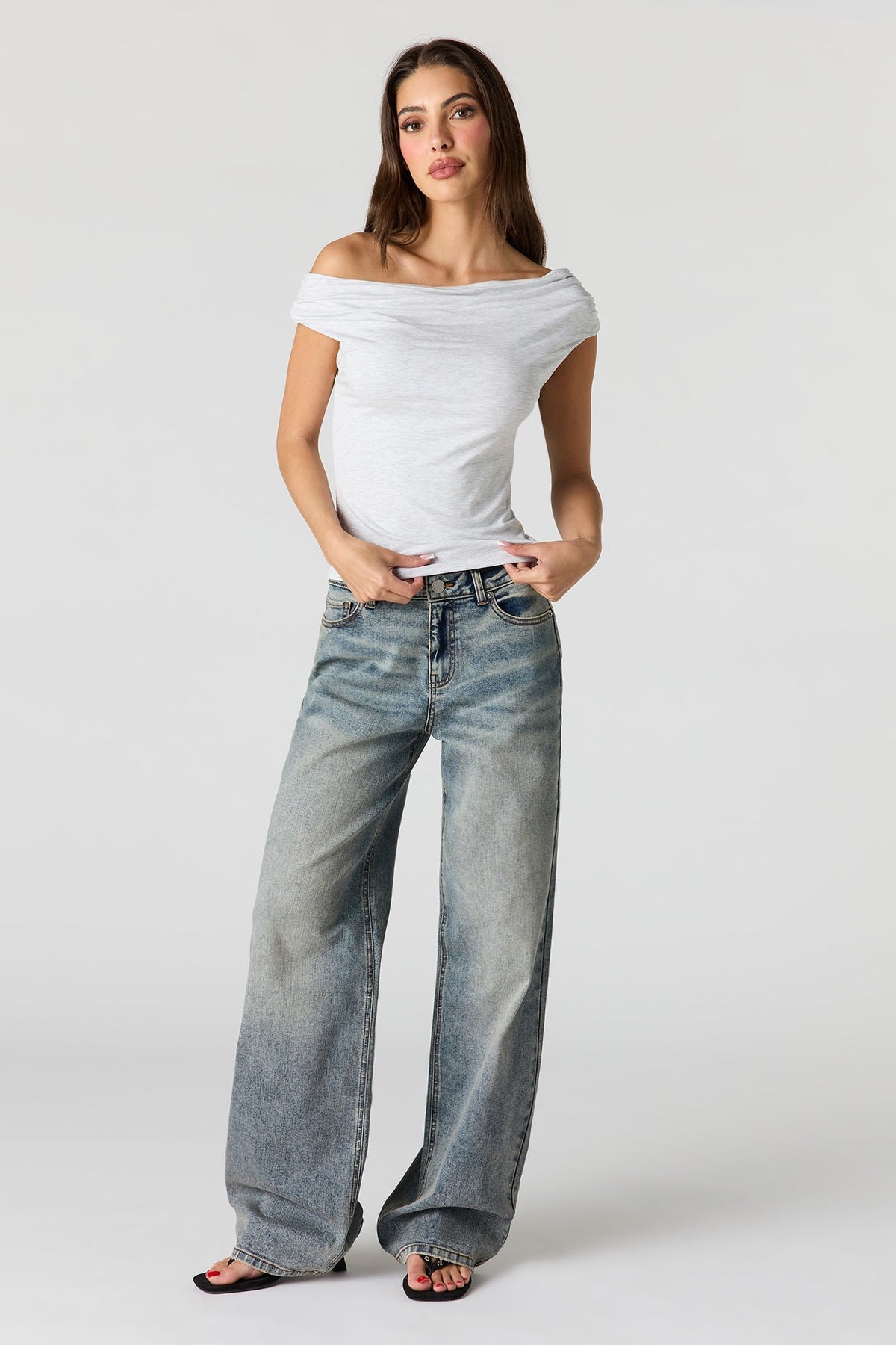 Off Shoulder Ruched Top
