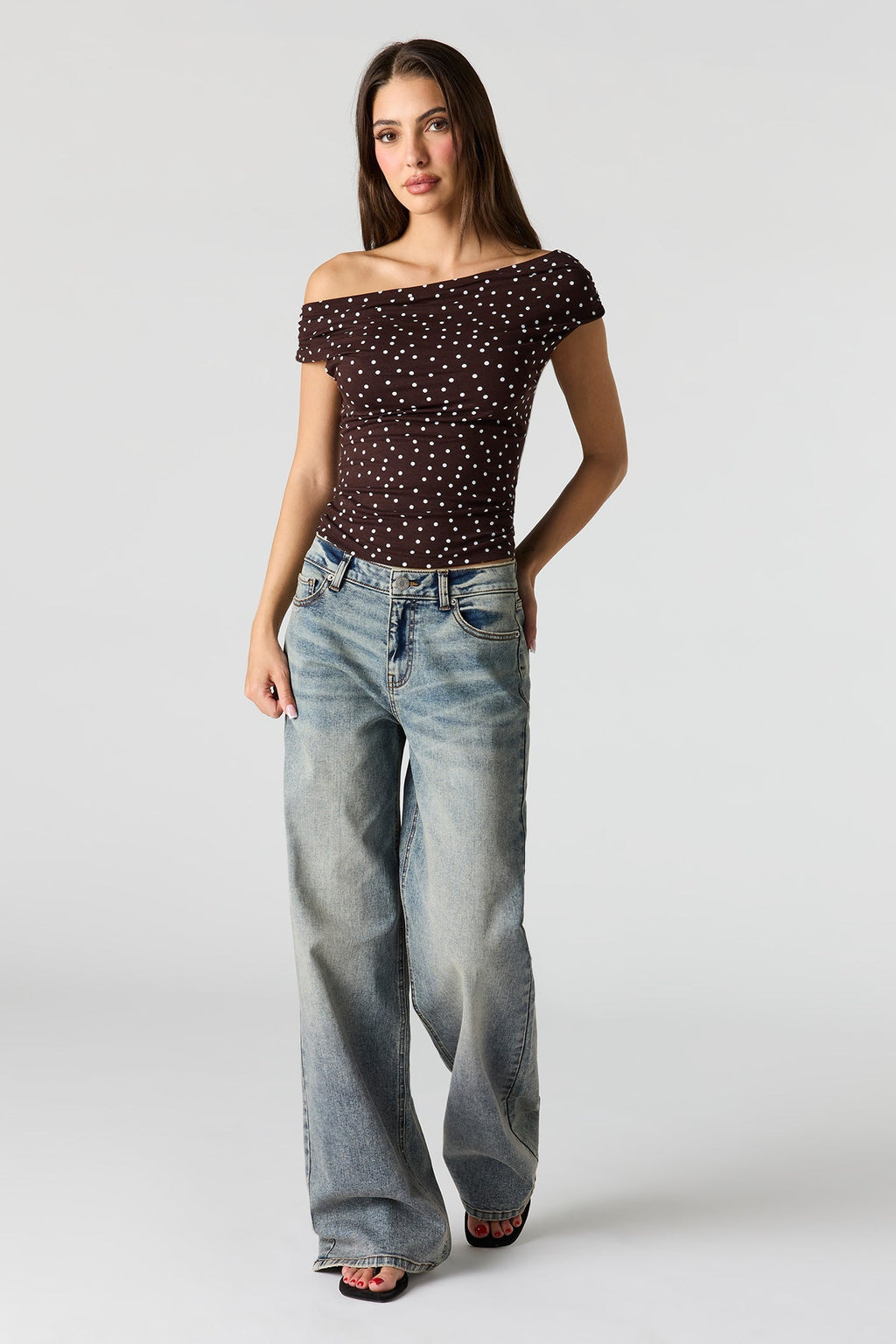 Off Shoulder Ruched Top