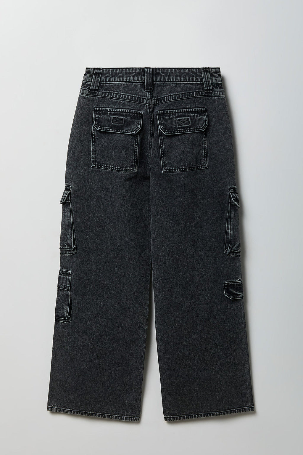Ripped Low Rise Cargo Jean
