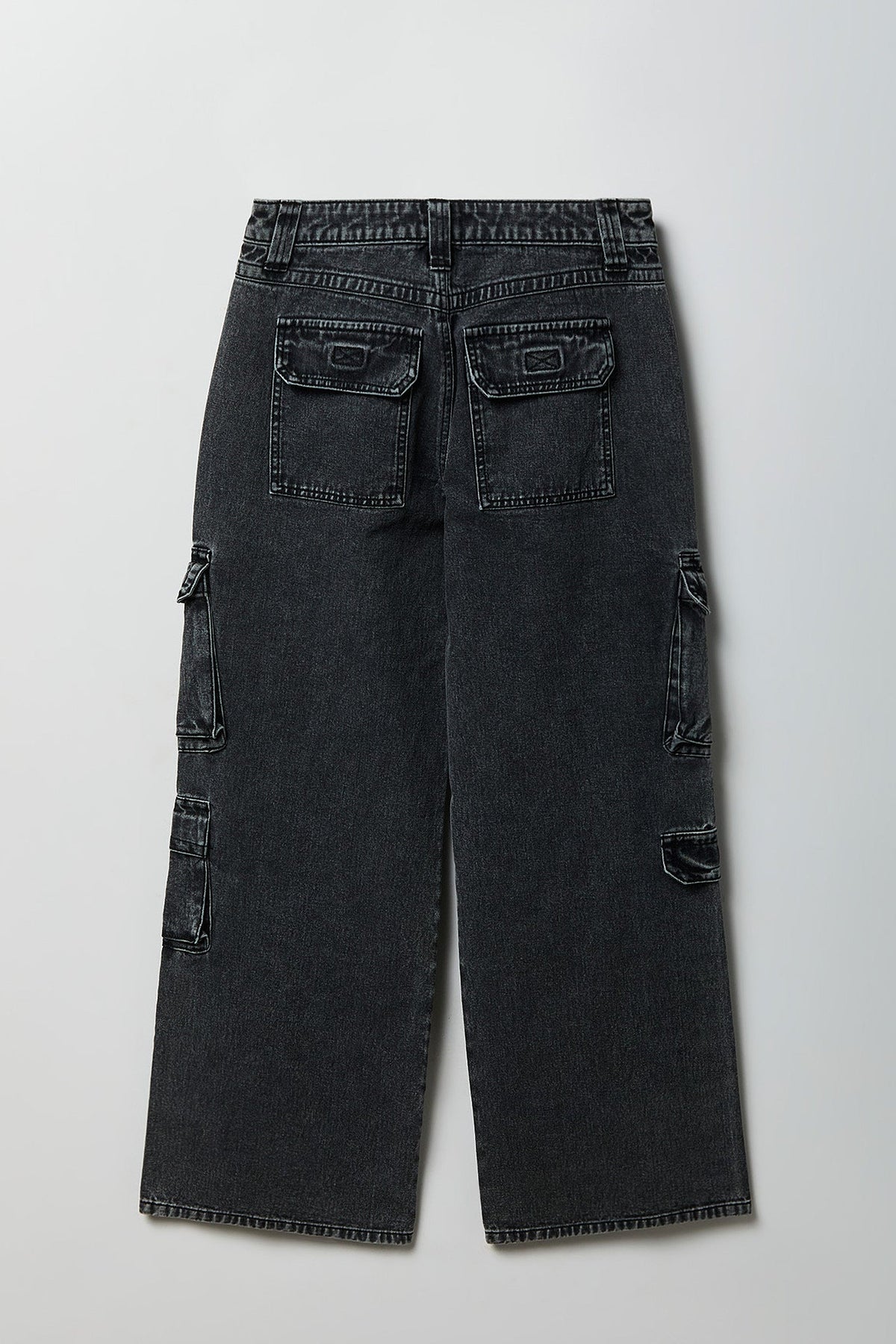 Ripped Low Rise Cargo Jean