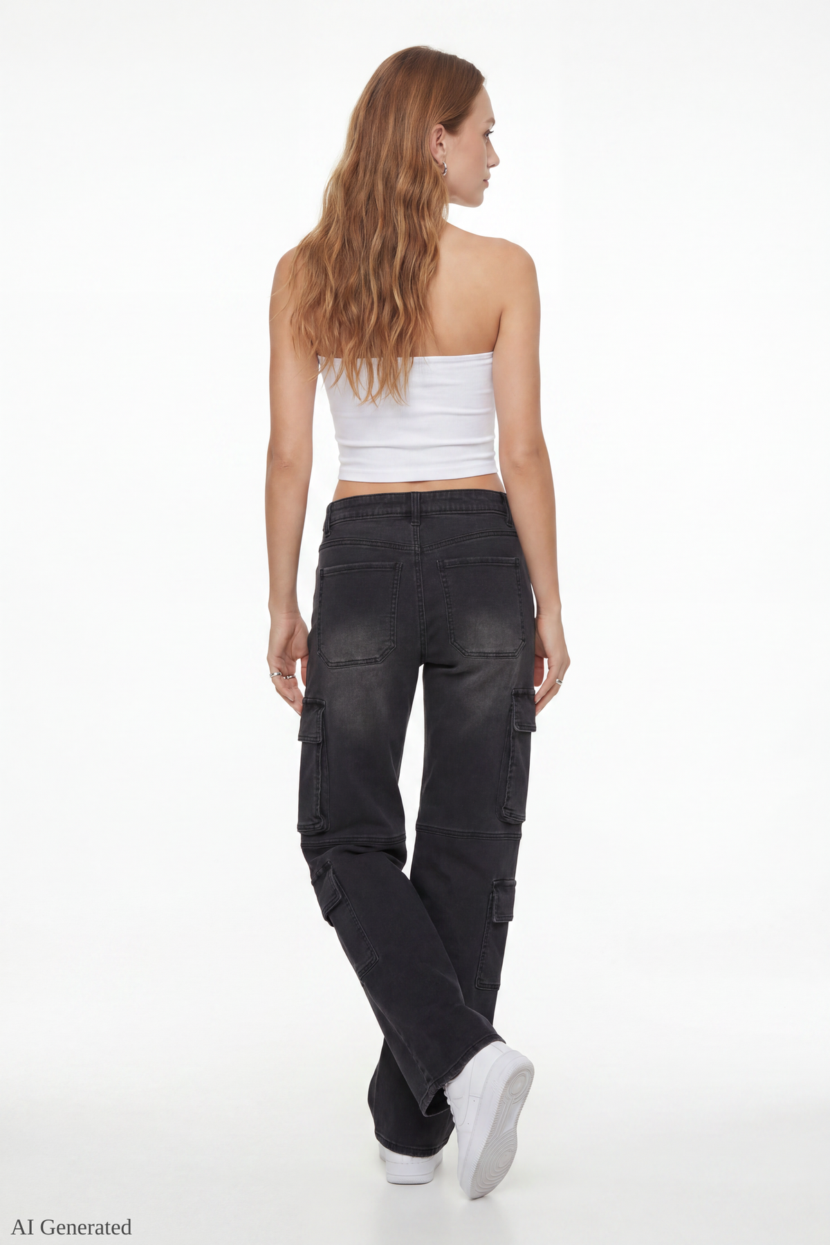 Stretch Low Rise Cargo Jean
