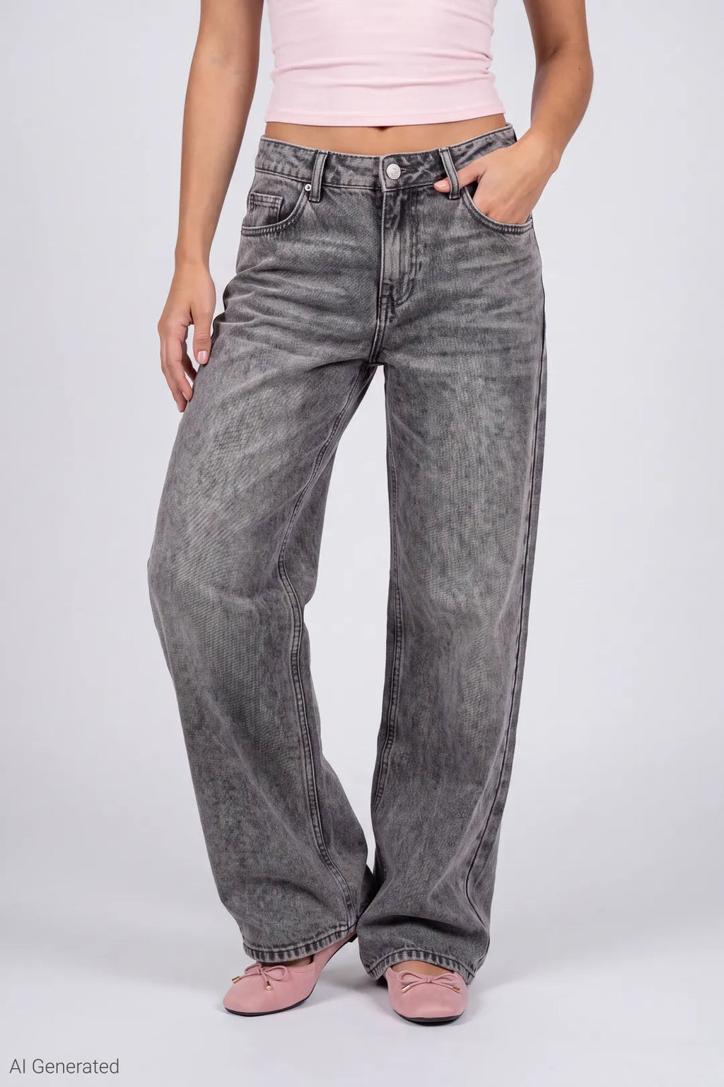 London Low Rise Embroidered Super Baggy Jean