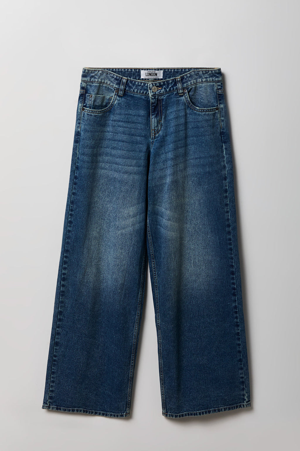 London Low Rise Embroidered Super Baggy Jean