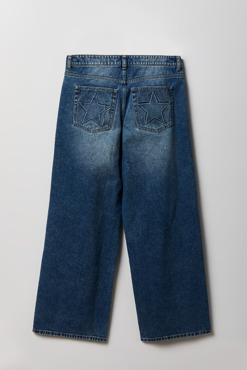 London Low Rise Embroidered Super Baggy Jean