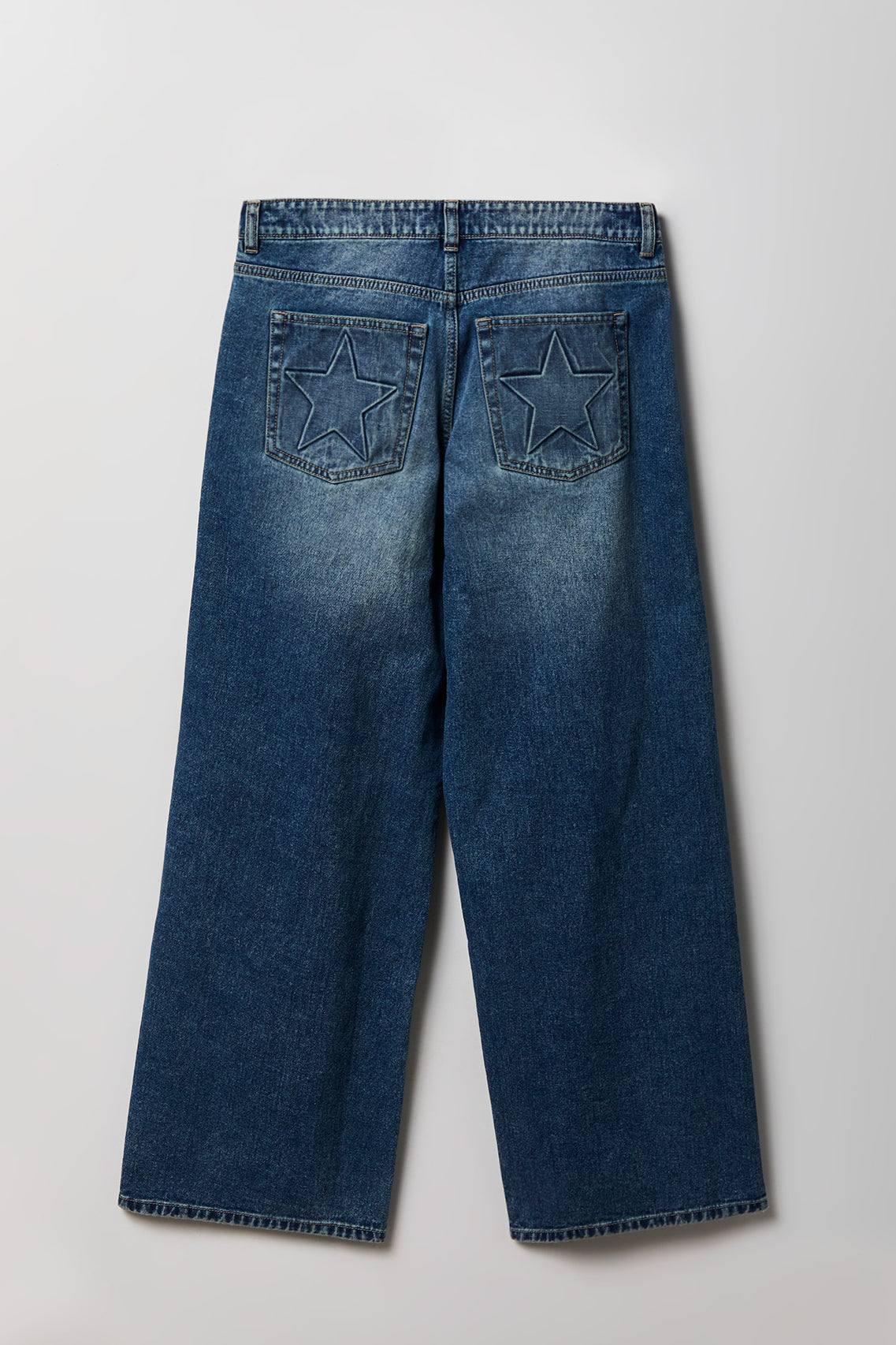 London Low Rise Embroidered Super Baggy Jean