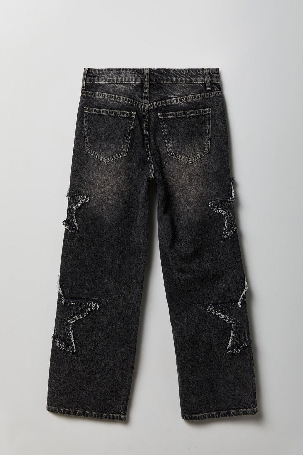 Low Rise Patch Baggy Denim Jean