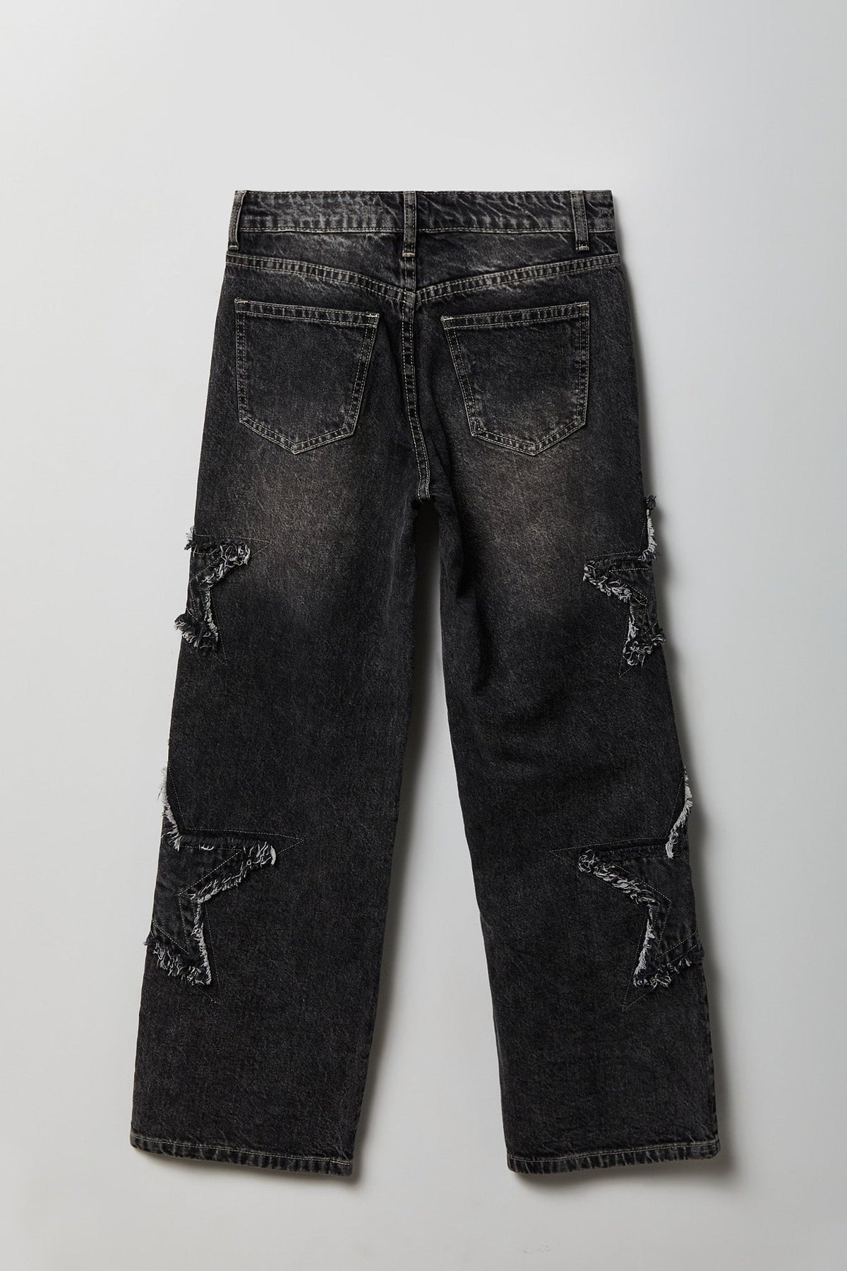 Low Rise Patch Baggy Denim Jean