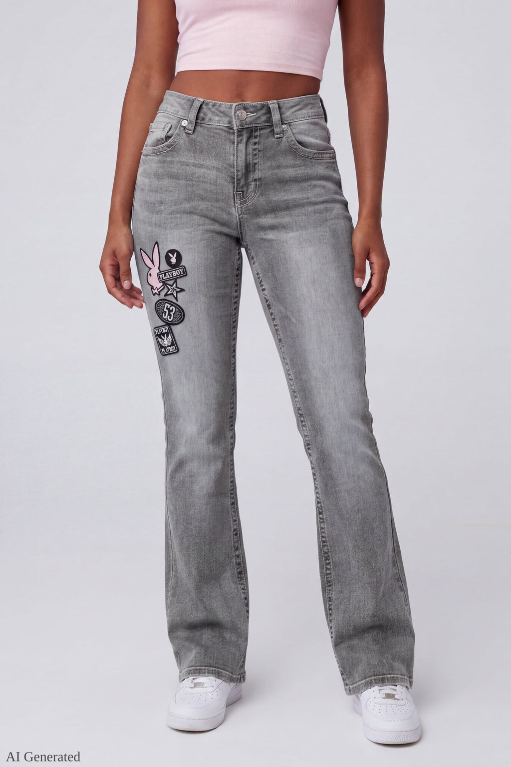 Playboy Patch Stretch Flare Jean