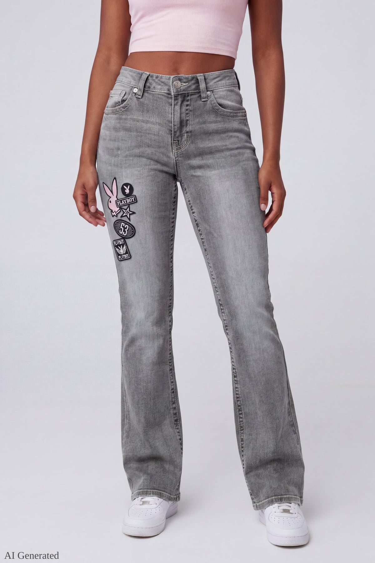 Playboy Patch Stretch Flare Jean