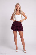 Ruffle Tiered Mini Skort