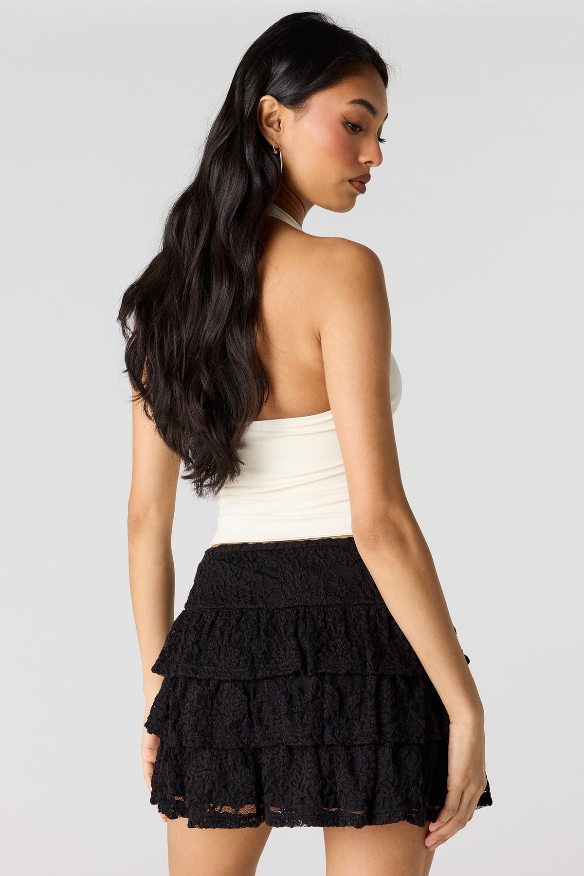 Lace Tiered Mini Skort