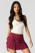 Lace Tiered Mini Skort