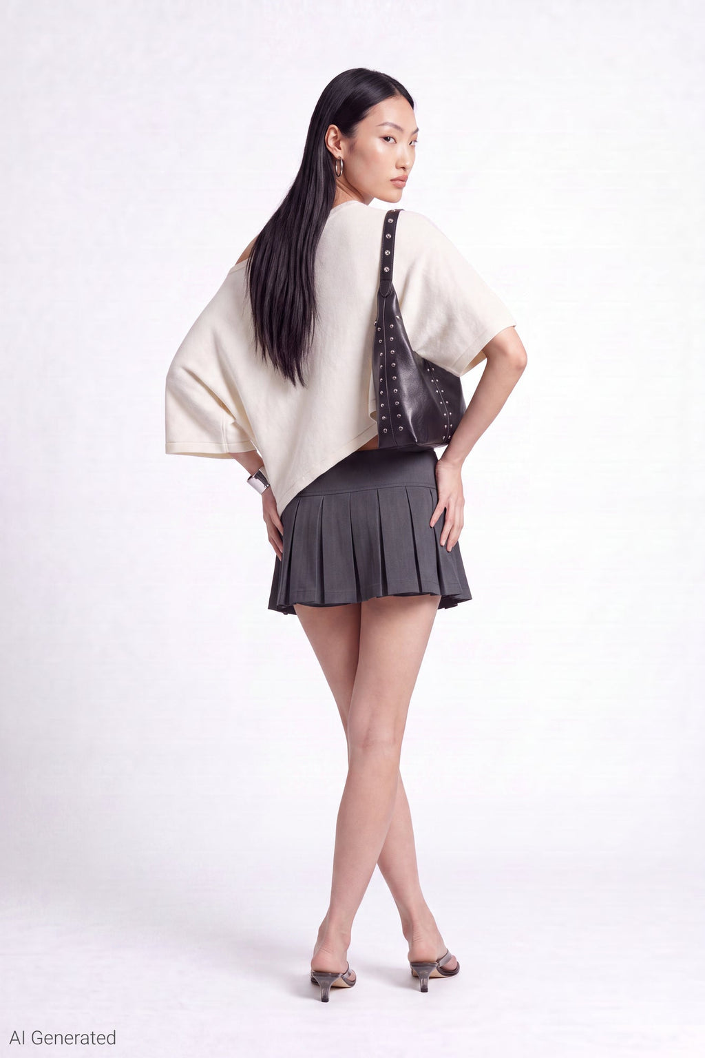 Pleated Micro Mini Skort
