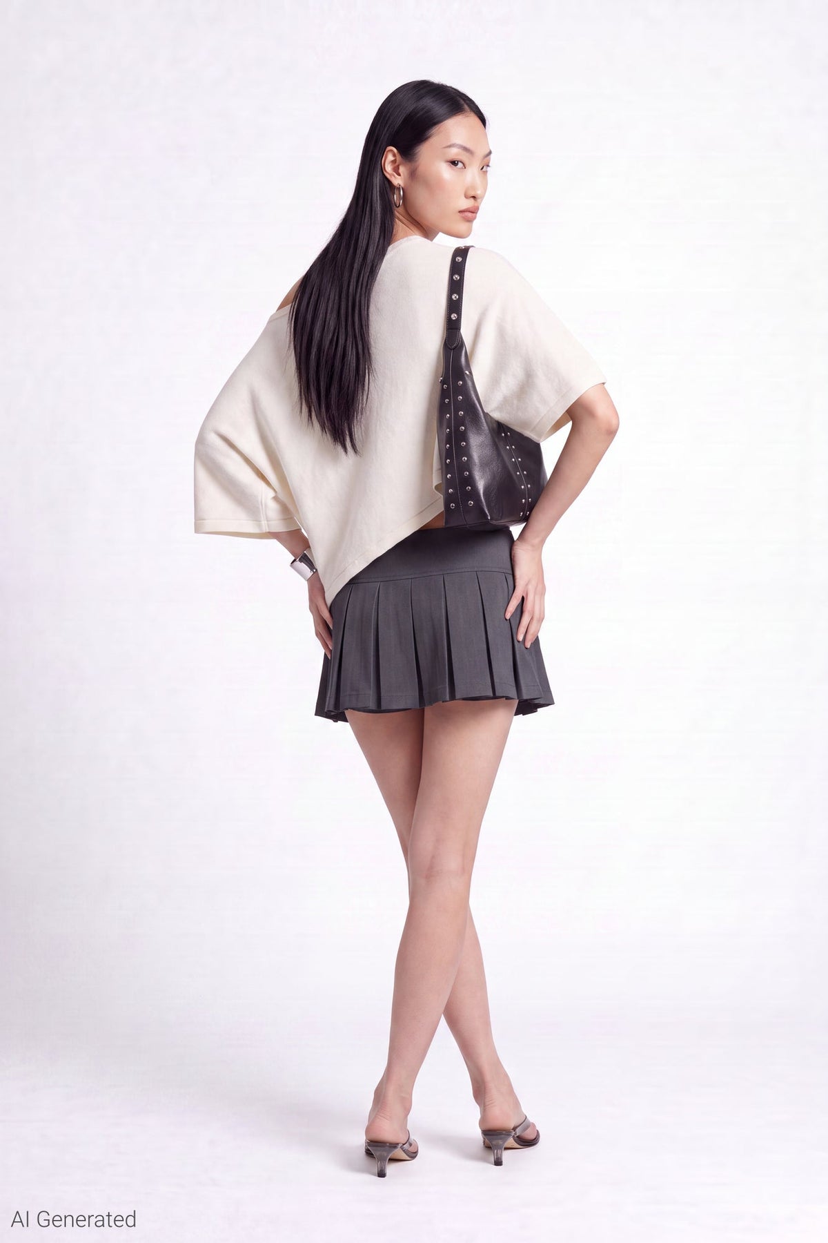 Pleated Micro Mini Skort