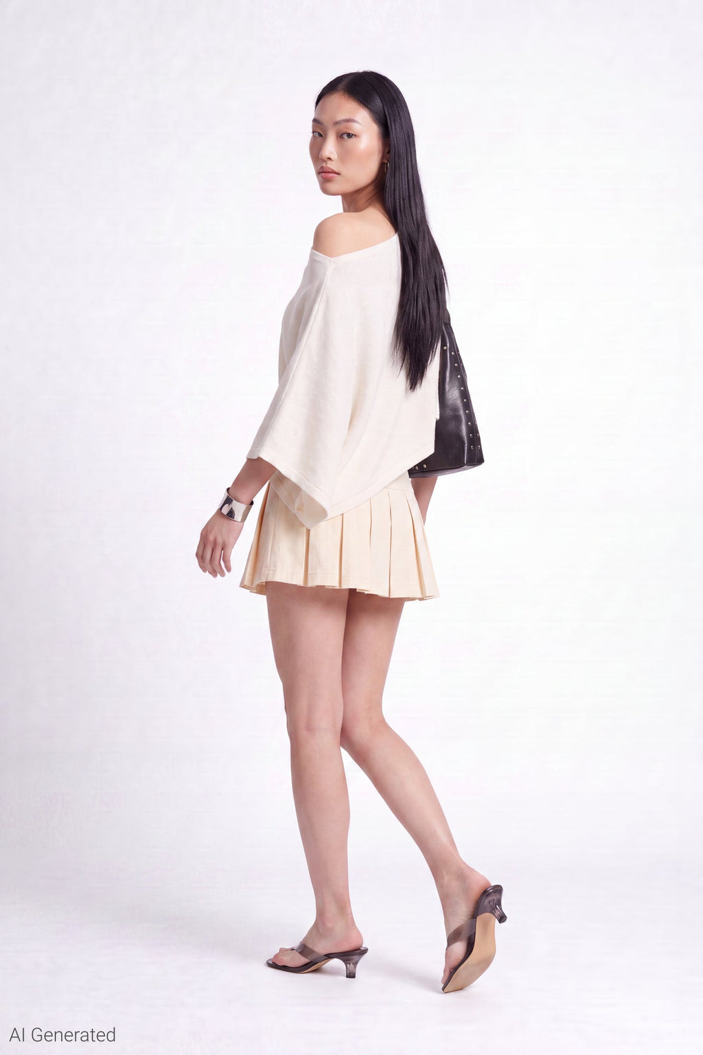 Pleated Micro Mini Skort