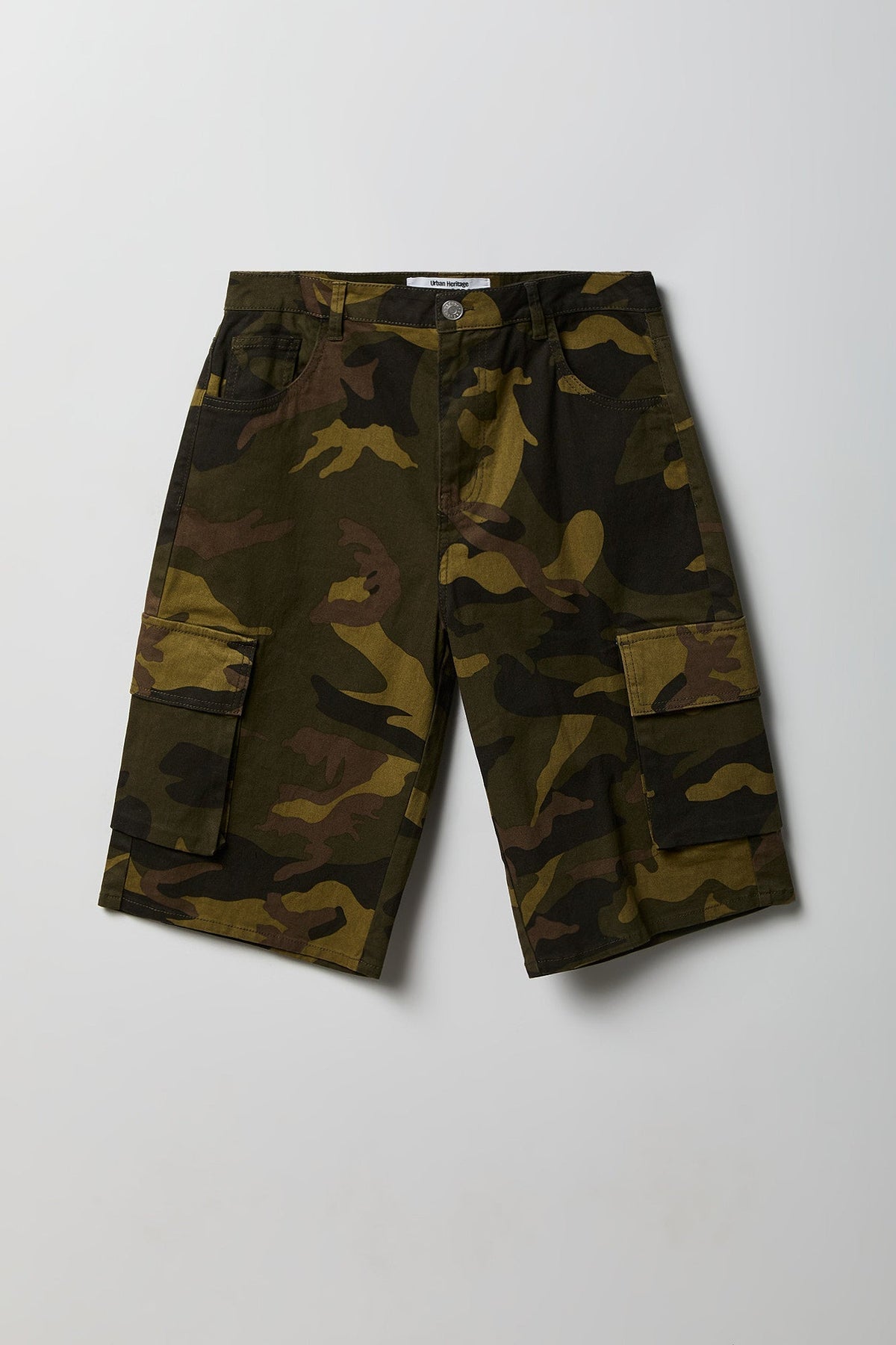 Graphic Camo Cargo Jort 13"