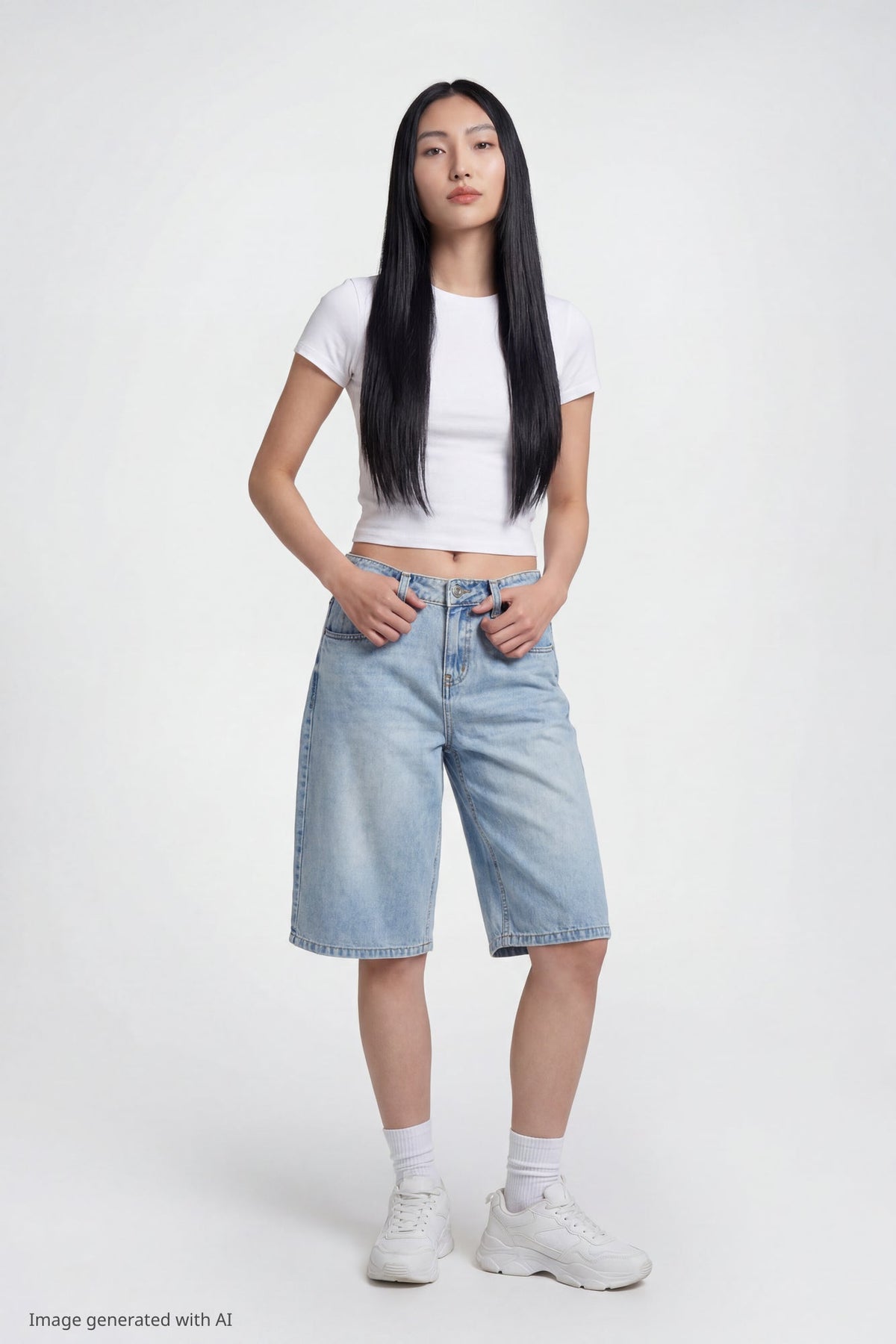Low Rise Super Baggy Light Jort 16"