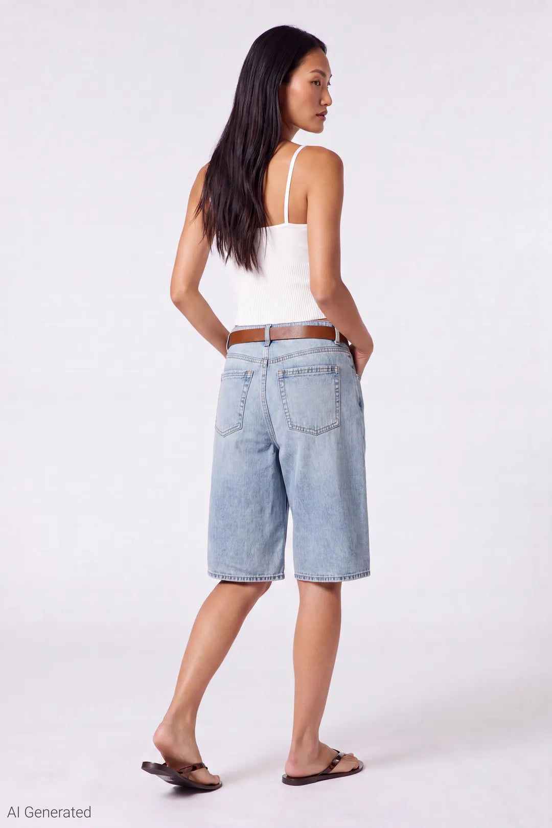 Low Rise Super Baggy Belted Jort 13"
