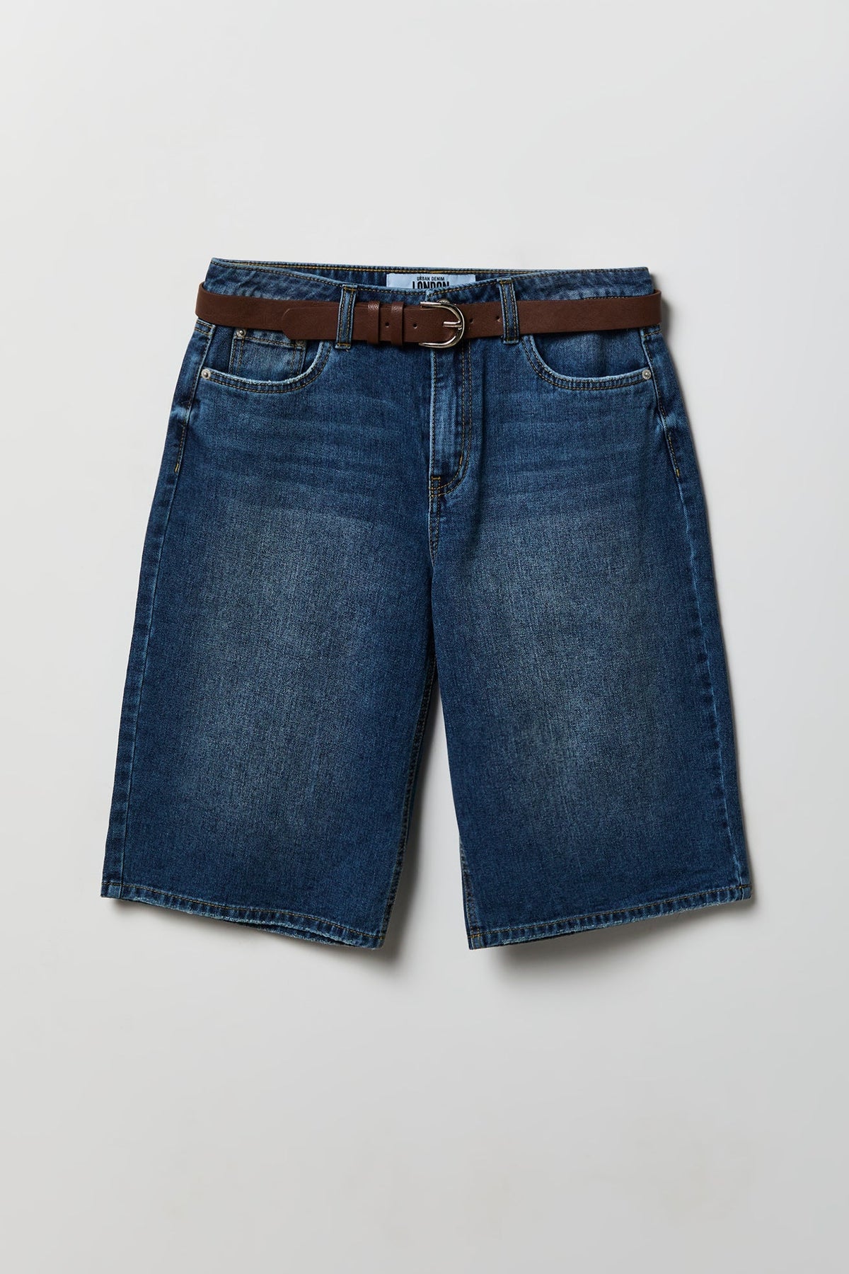 Low Rise Super Baggy Belted Jort 13"