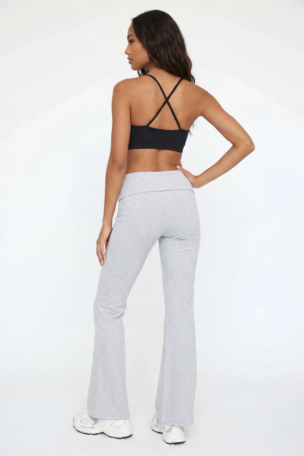 Foldover Waist Flare Legging