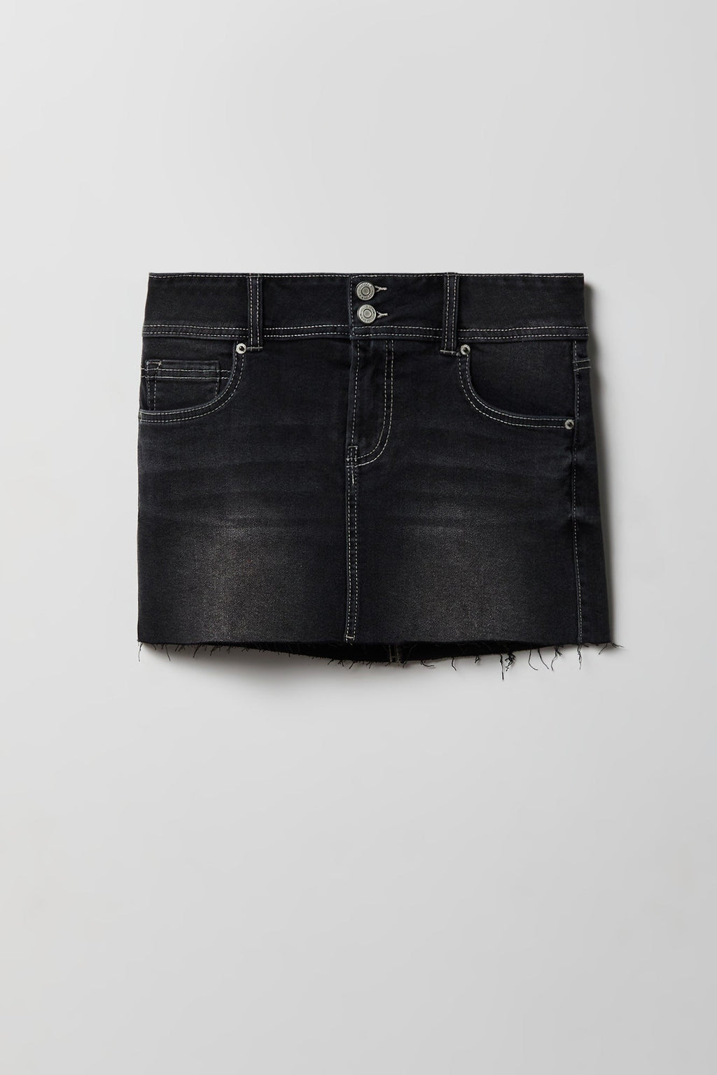 Stretch Denim Micro Mini Skort