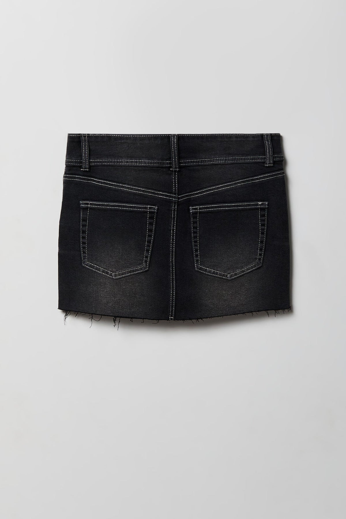 Stretch Denim Micro Mini Skort