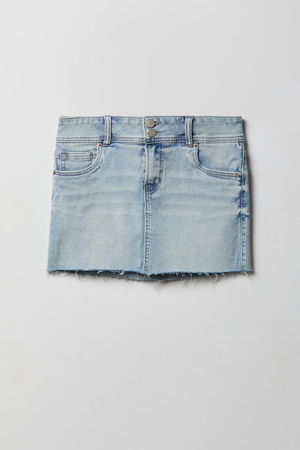 Stretch Denim Micro Mini Skort