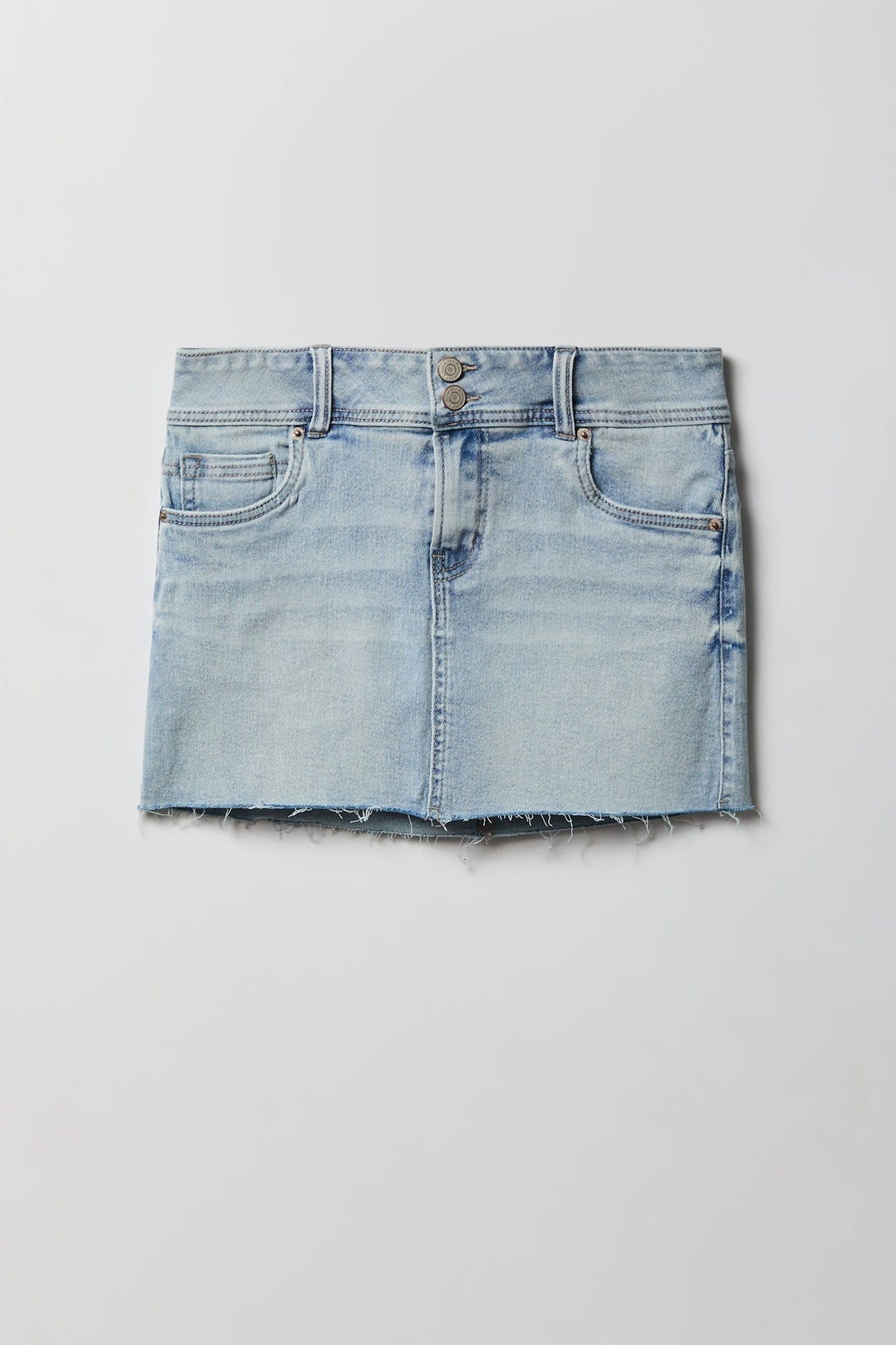 Stretch Denim Micro Mini Skort