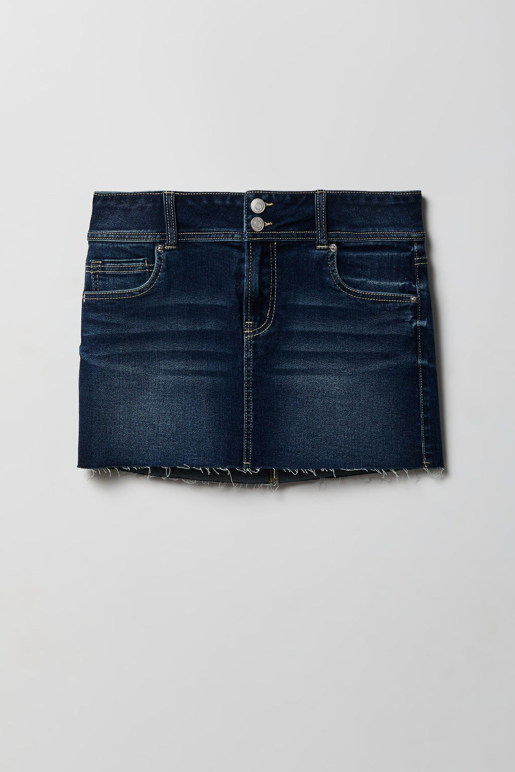 Stretch Denim Micro Mini Skort