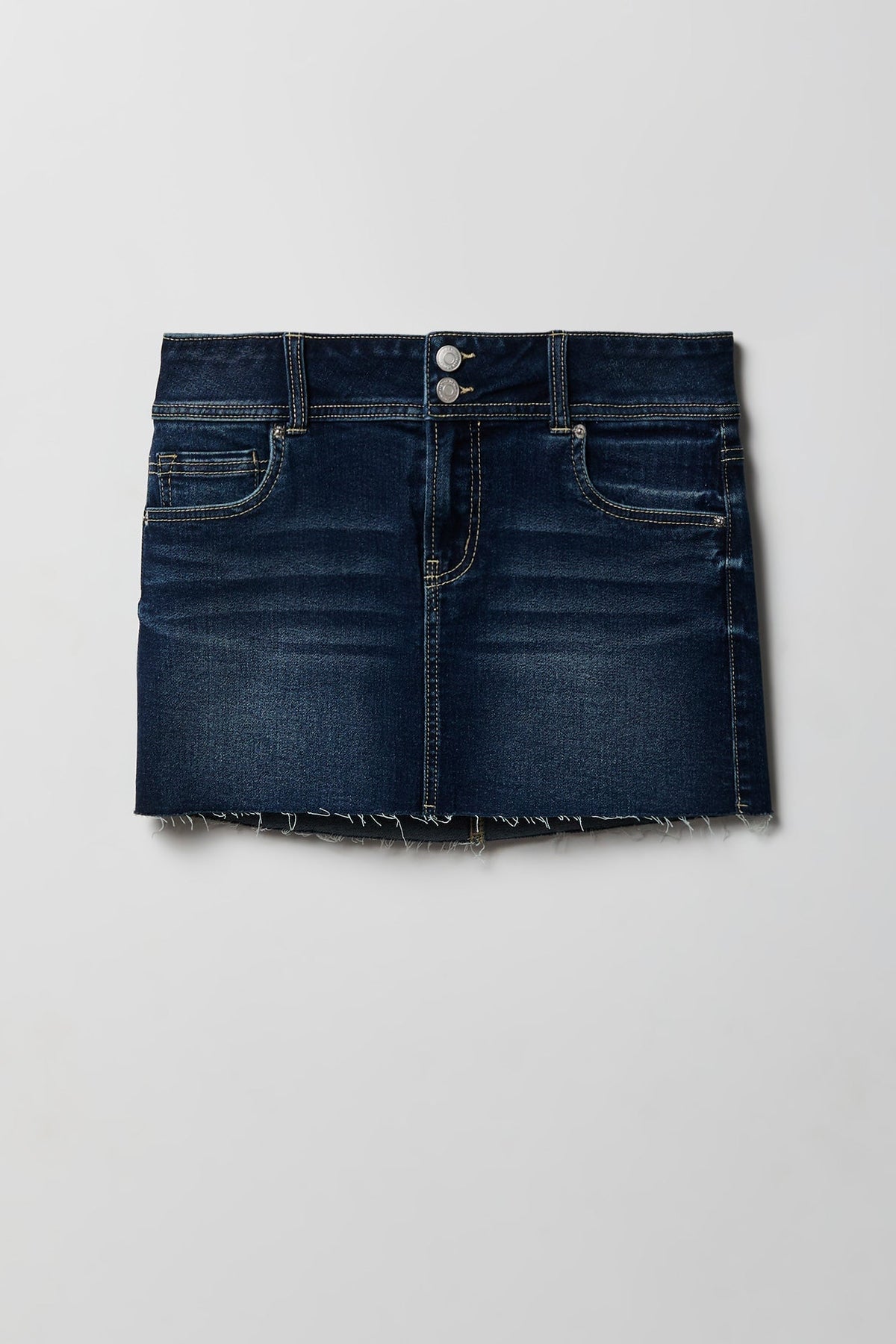 Stretch Denim Micro Mini Skort