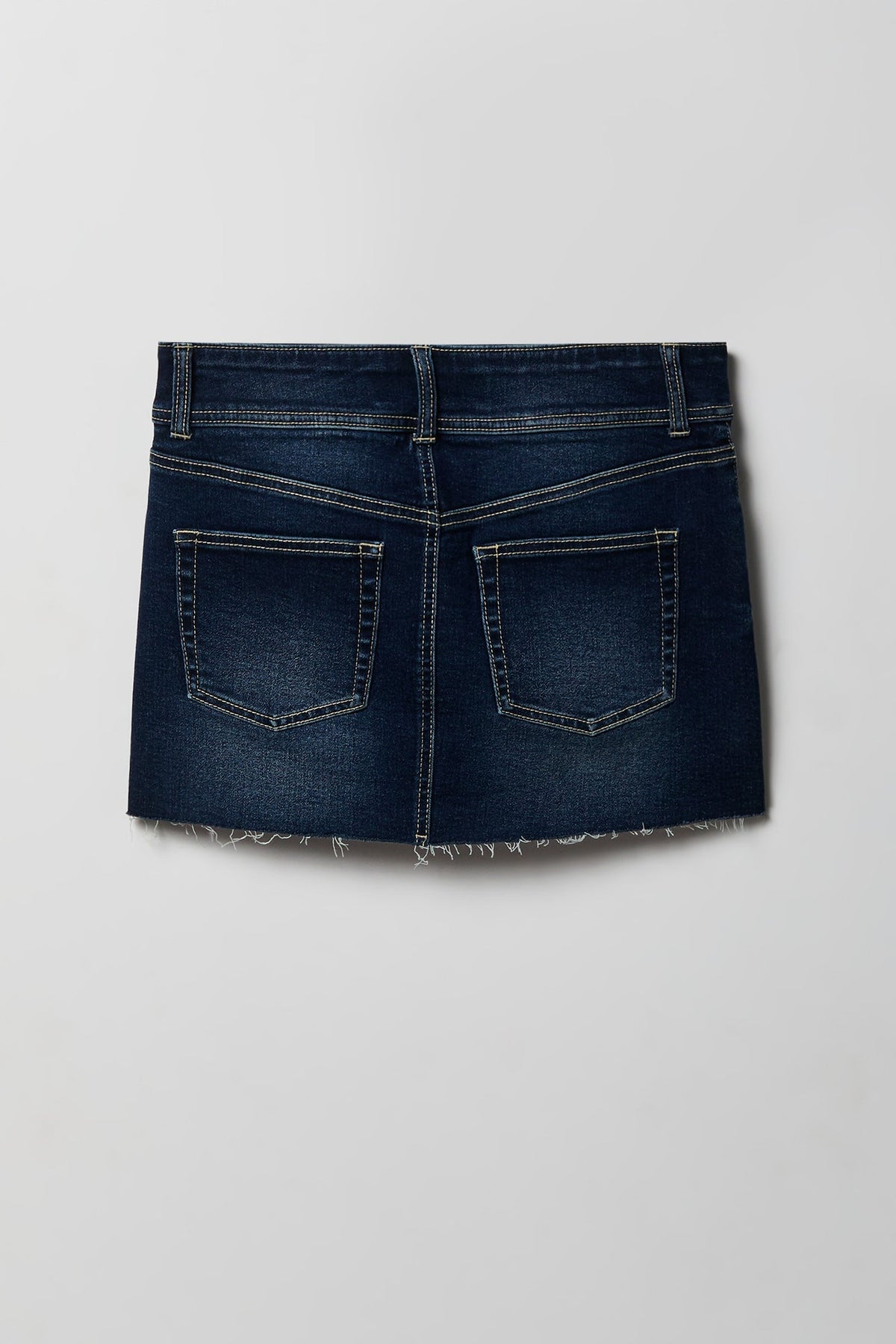 Stretch Denim Micro Mini Skort