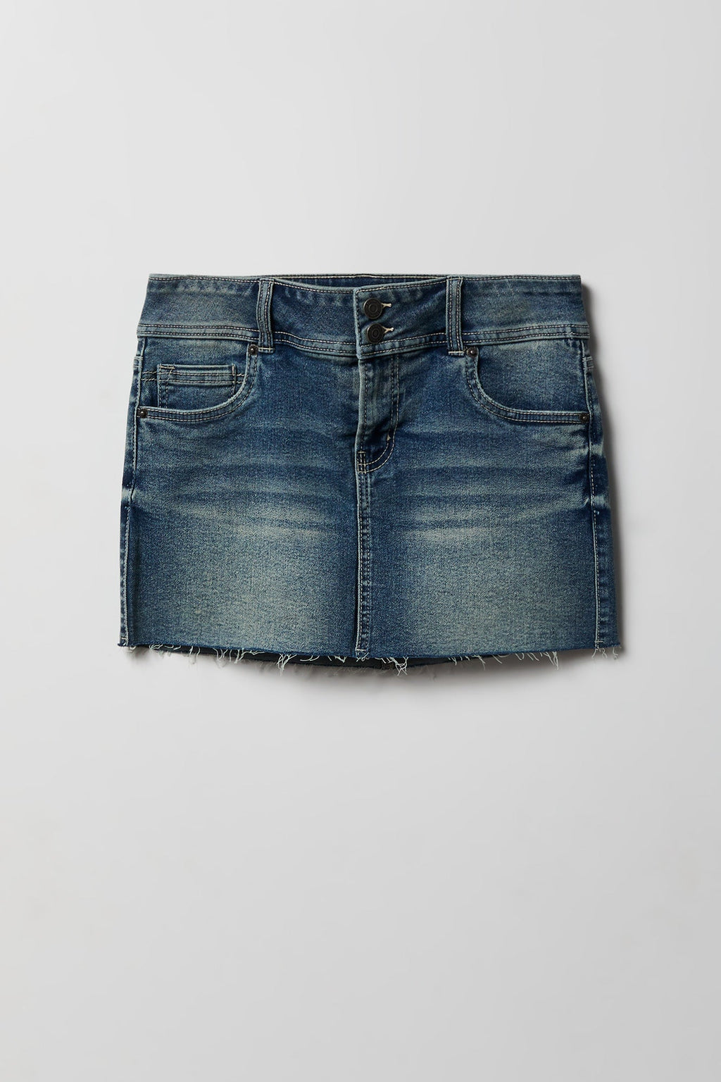 Stretch Denim Micro Mini Skort
