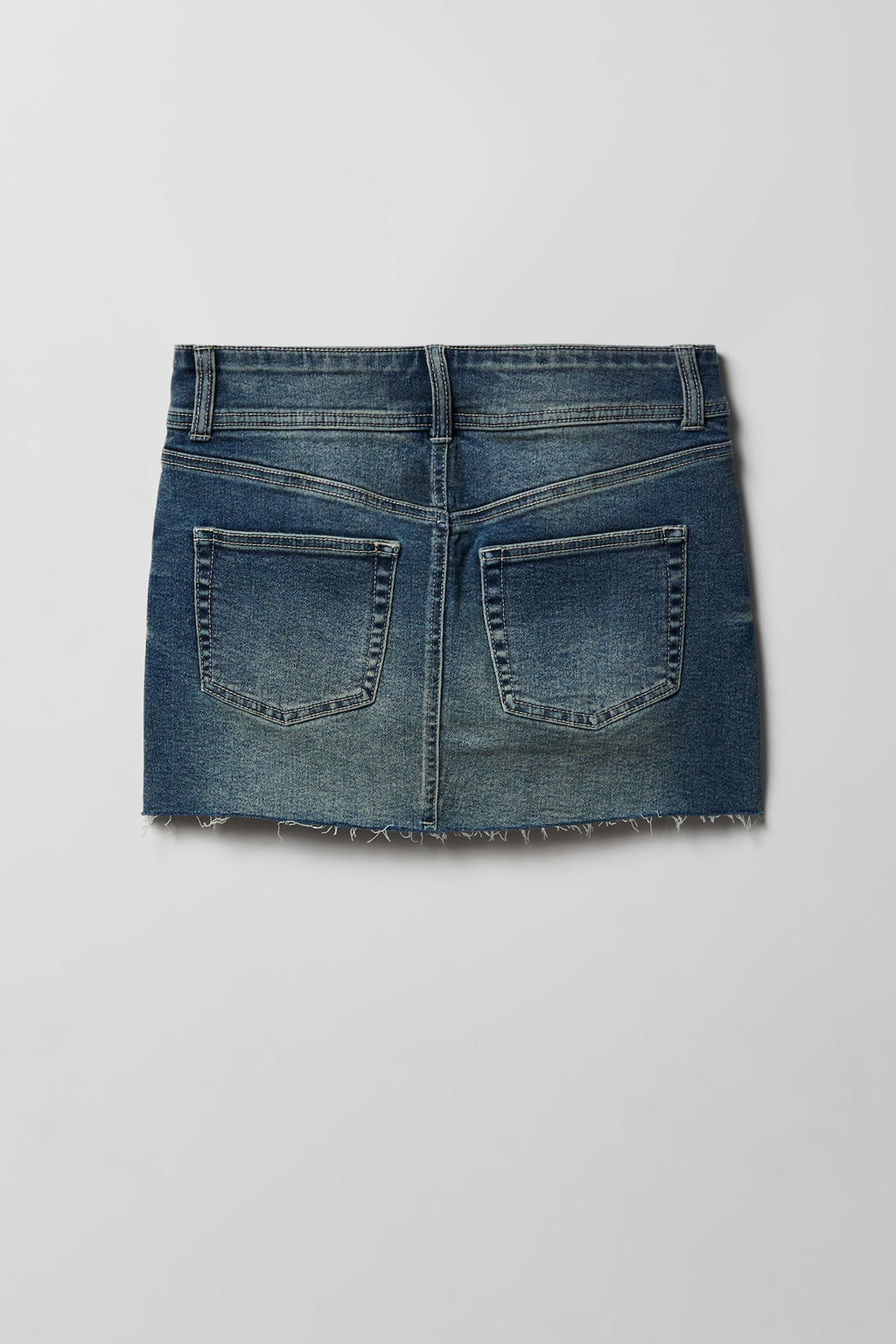 Stretch Denim Micro Mini Skort