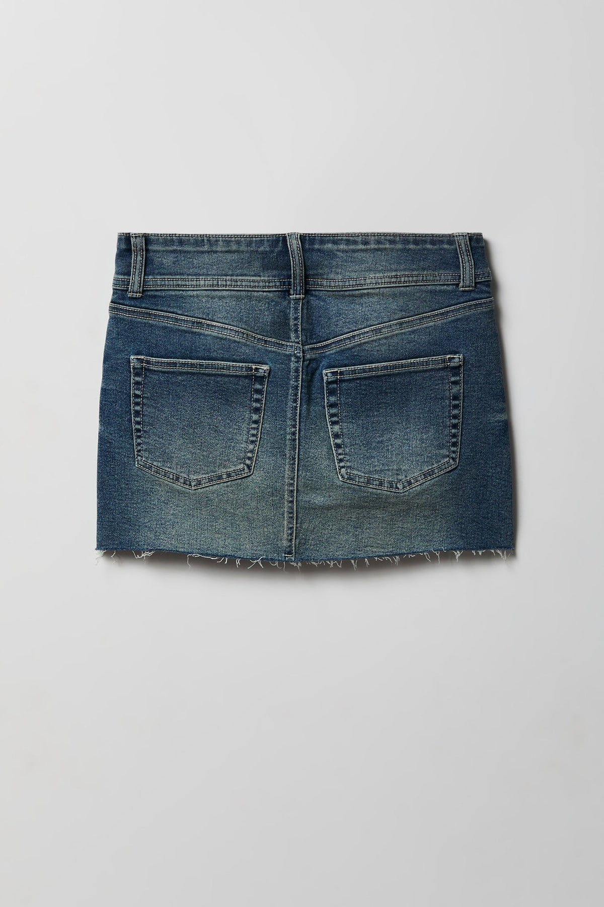 Stretch Denim Micro Mini Skort