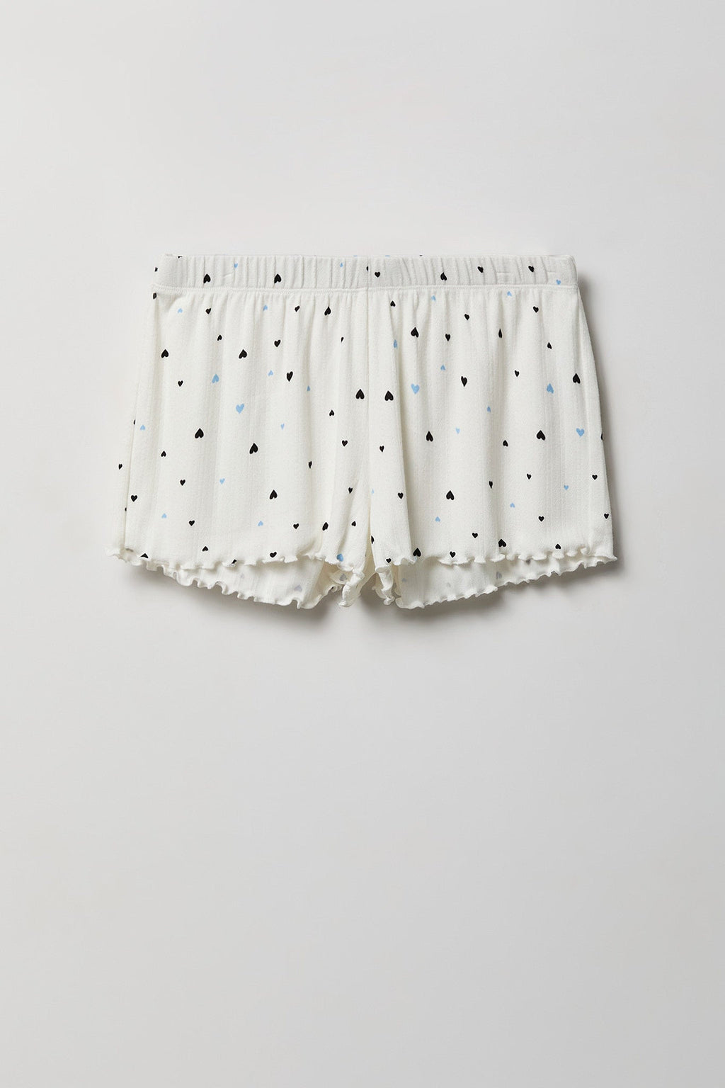 Pointelle Button-Up Top & Short Pajama Set