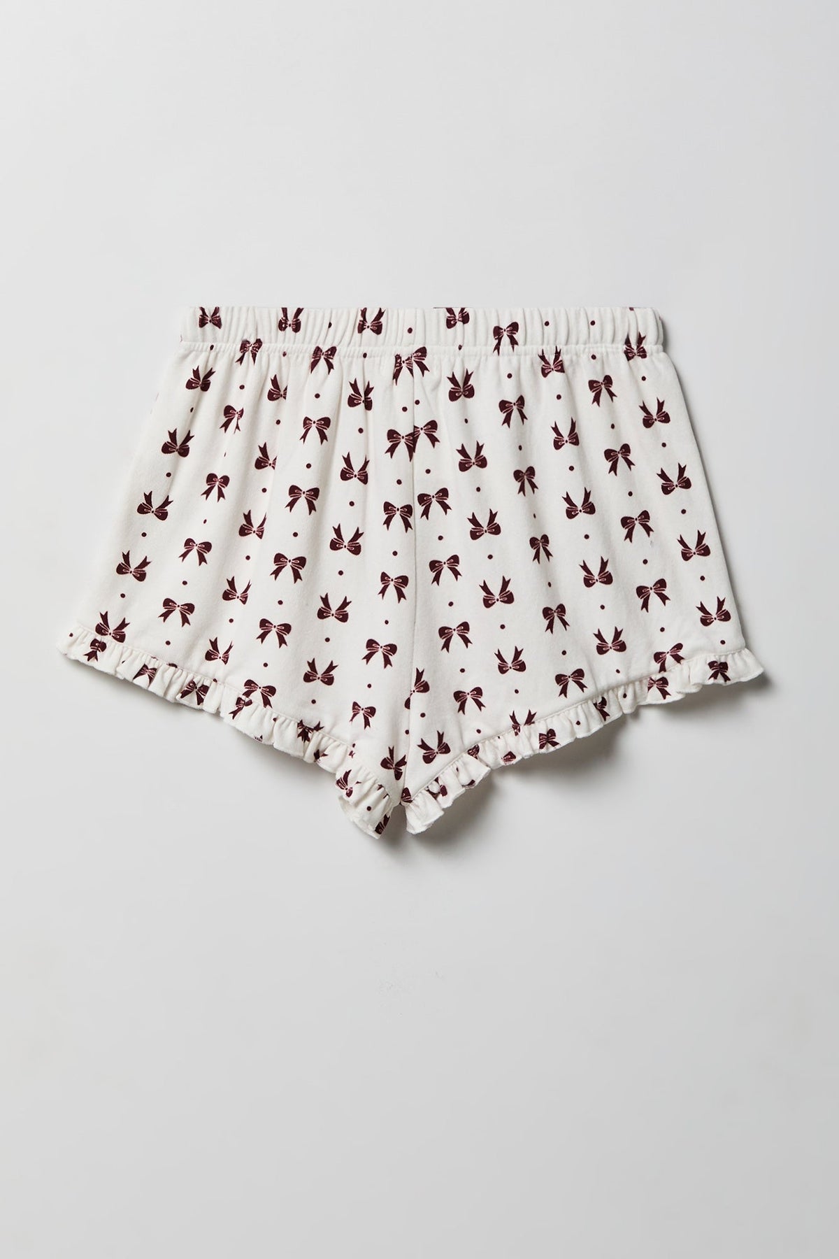 Ruffle Button-Up Top & Short Pajama Set