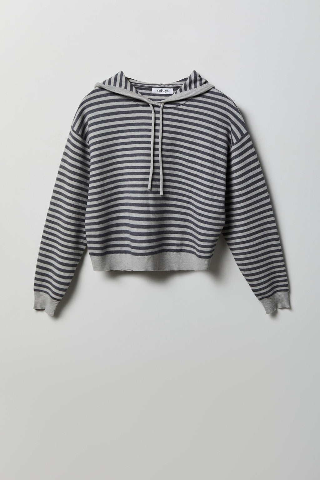 Striped Knit Hoodie