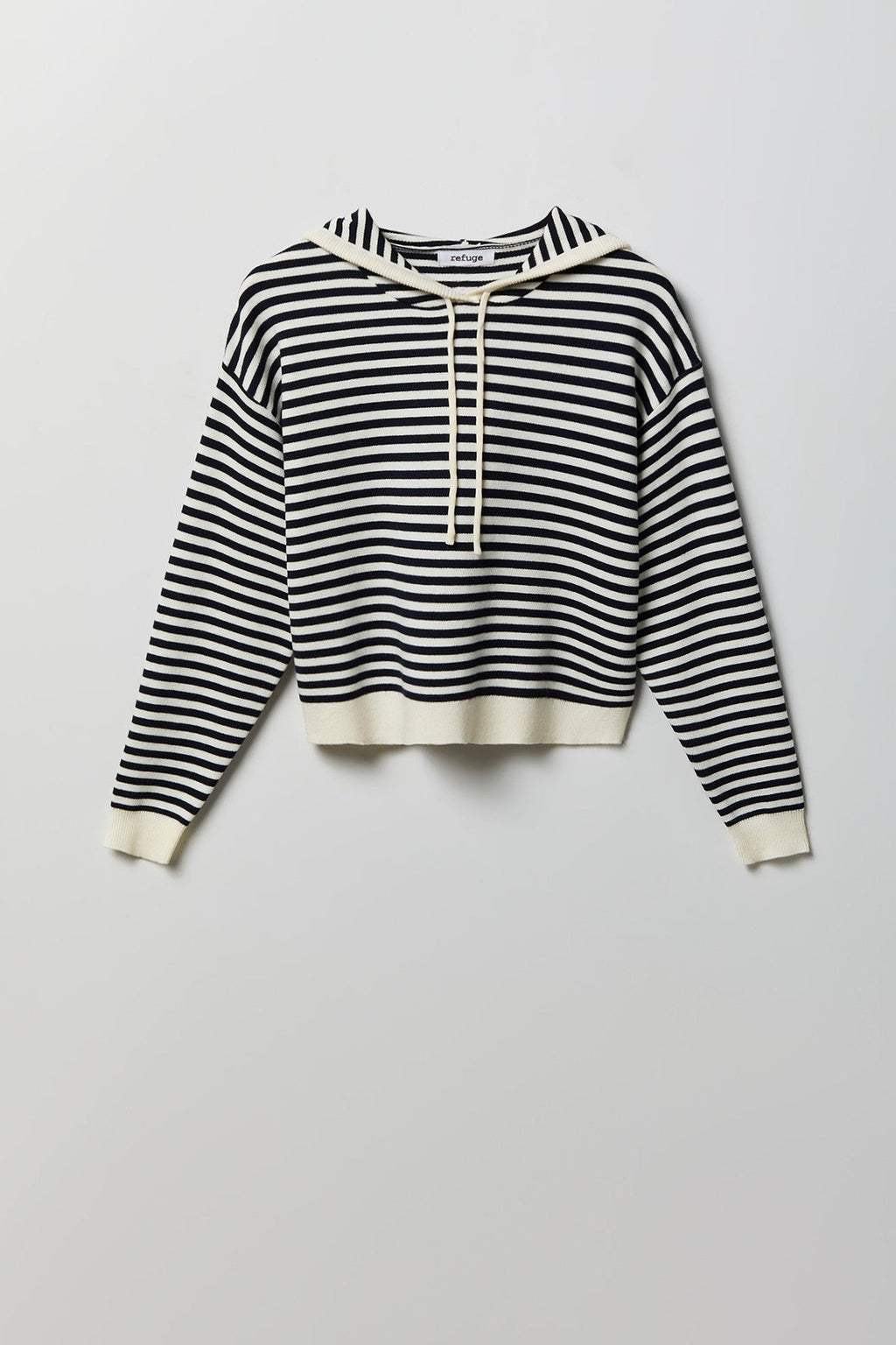 Striped Knit Hoodie